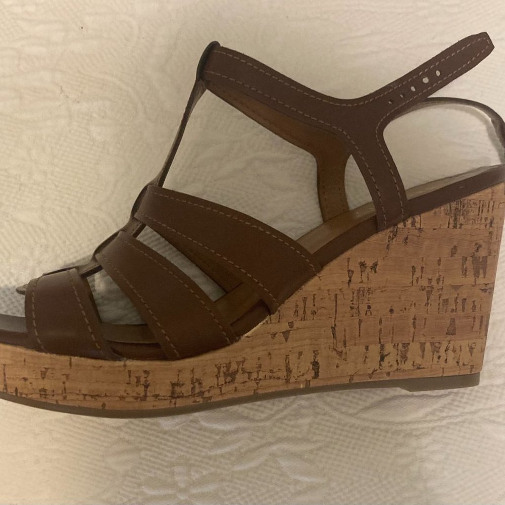 Franco Sarto MaryBeth Wedge Women's Sandals Size 9 M - Picture 5 of 7